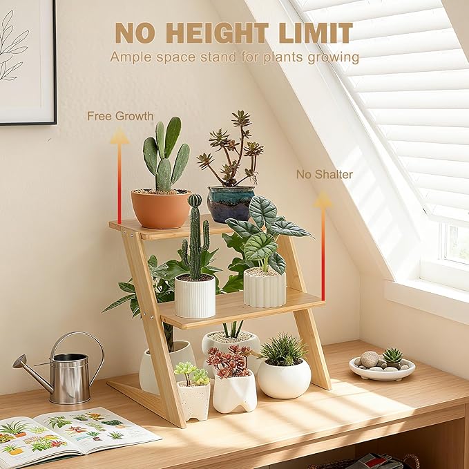 3 Tier Table Top Countertop Small Plant Stand - Image 5