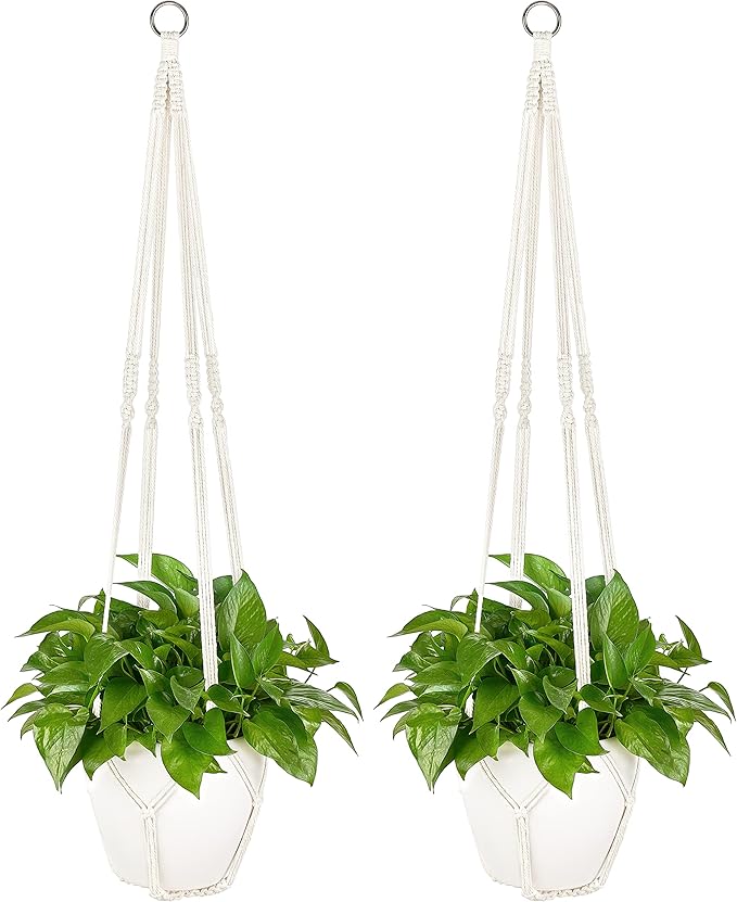 Dahey Macrame Plant Hanger Indoor Outdoor Hanging Planter Basket Large by Dahey