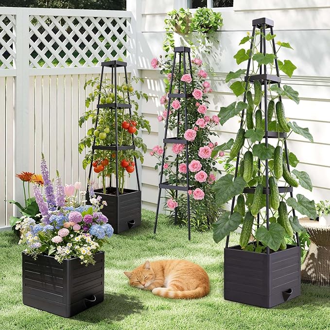 2-Pack Tomato Planter with Trellis, Tomato Cages - Image 8