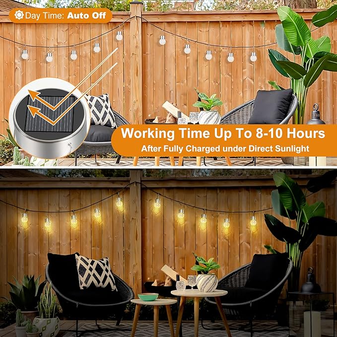 12Pack Hanging Outdoor Solar Lights - Image 3