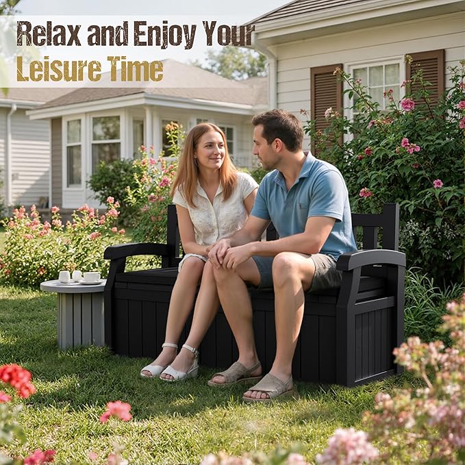 80-Gallon Outdoor Storage Bench - Image 2