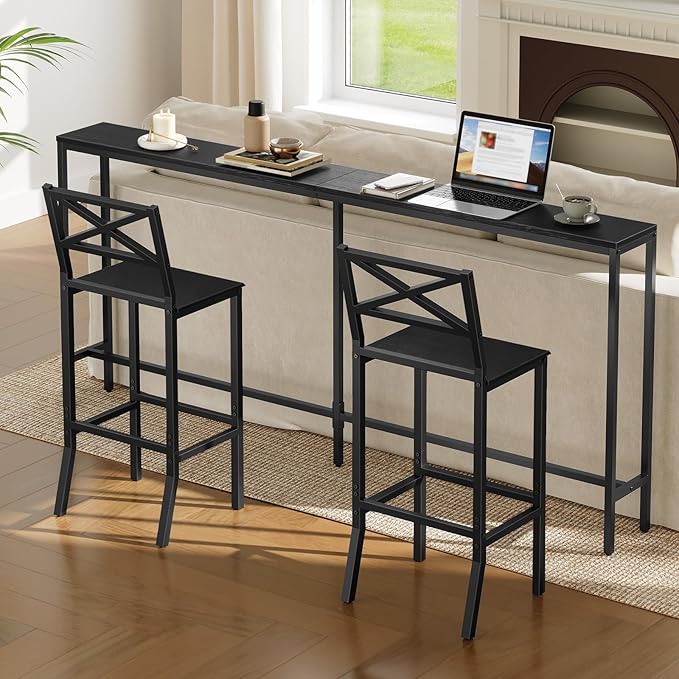Bar Stools, Kitchen Breakfast Bar Chairs, Easy Assembly, - Image 2