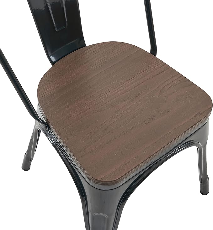 Nazhura Metal Dining Chair Farmhouse Tolix Style - Image 5