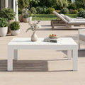 Solaste Aluminum Outdoor Coffee Table, All-Weather Rectangle Metal Patio Coffee by Solaste