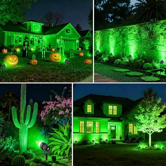 St. Patrick's Day Green Spotlights Outdoor, 14 LED Landscape Lighting - Image 7