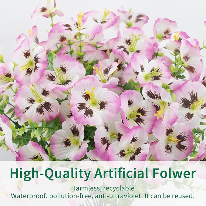 24 Bundles Artificial Pansy Flowers - Image 7