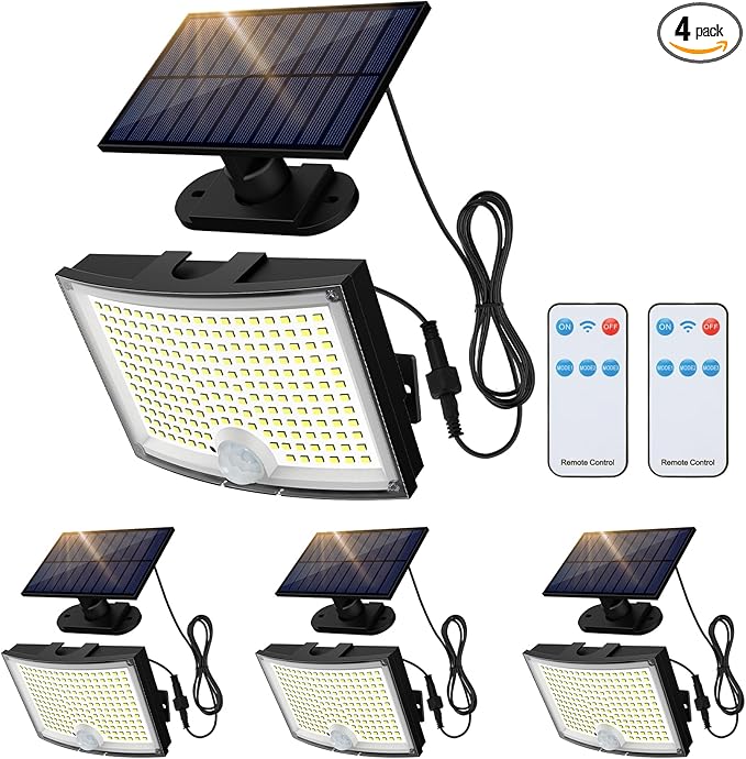 Adiding Solar Outdoor Lights, 2800LM LED Flood Lights by Adiding