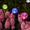 GIGALUMI Solar Outdoor, Cracked Glass Ball Solar Garden Lights, Color Changing by GIGALUMI