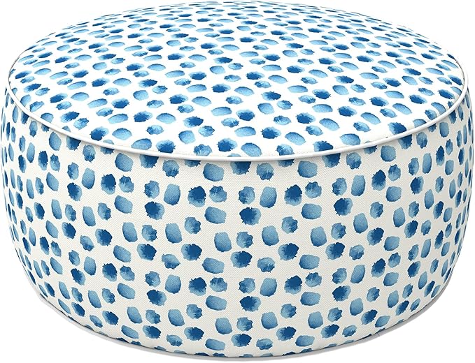 LVTXIII Outdoor Inflatable Ottoman, Portable Round Ottoman Pouf by LVTXIII