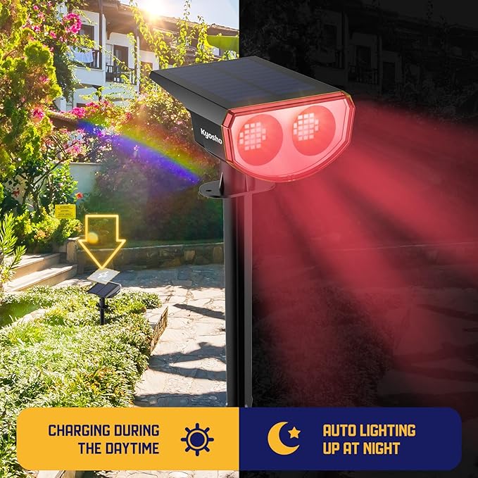 Kyosho Solar Color Spot Lights Outdoor, 9 Lighting Modes Halloween Christmas - Image 4