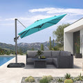 PURPLE LEAF 8 Feet Patio Umbrella Outdoor Cantilever Square Umbrella Aluminum by PURPLELEAF