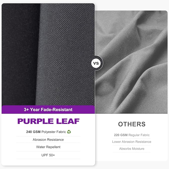 PURPLE LEAF 9.8' X 9.8' Left-right Tilting Patio Umbrella Outdoor Cantilever - Image 4