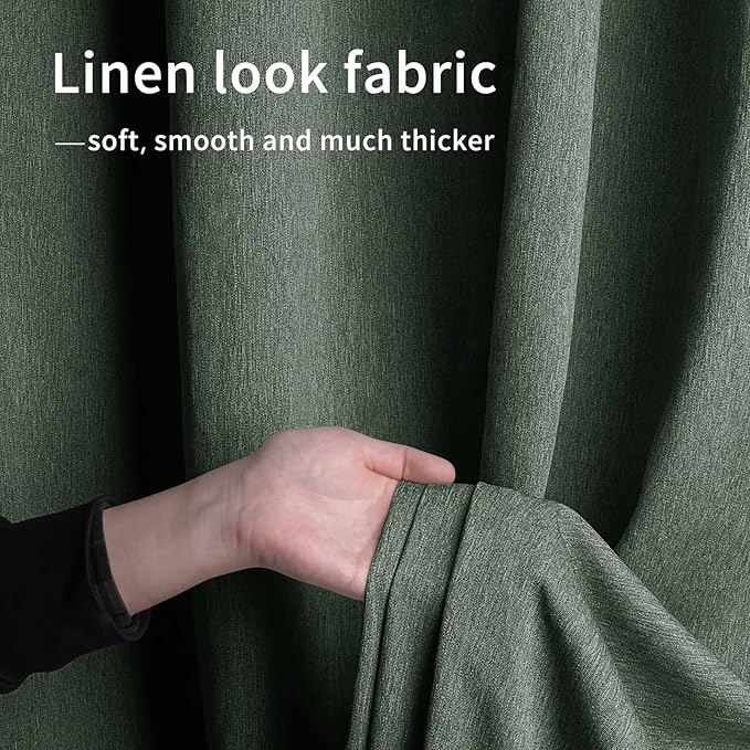 Easy-Going Linen Look Outdoor Curtains Waterproof Windproof Porch Curtains - Image 5