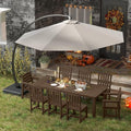 Brown 9-Piece Outdoor Dining Set by PatioKingdom