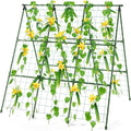 Miory Cucumber Trellis for Raised Beds, 48 x 48 Inch Metal A-Frame Garden by Miory