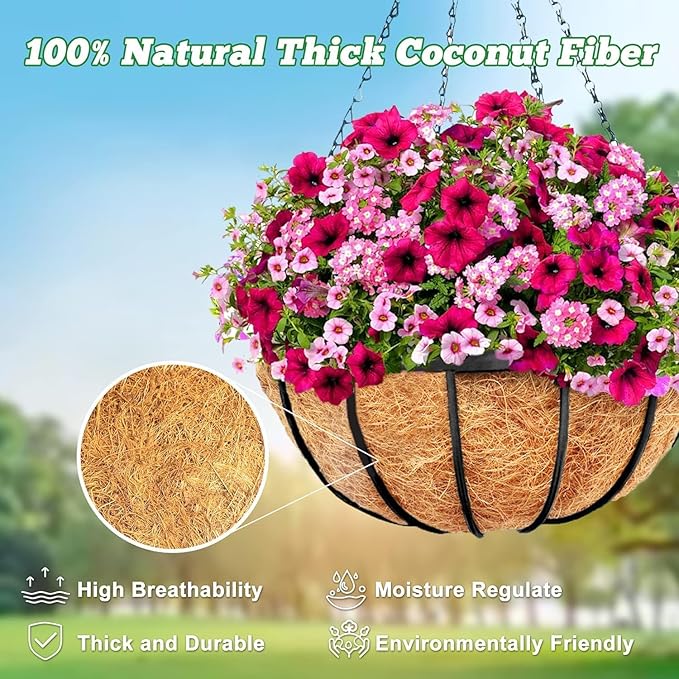 Y&M 4pcs 18“ Round Coconut Fiber Liner - Image 5