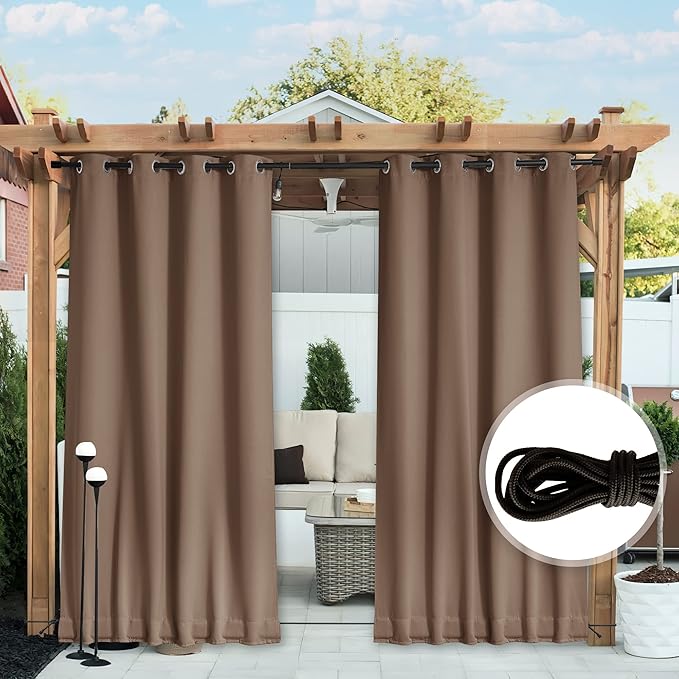 NICETOWN 2 Panels Outdoor Curtains - Image 6