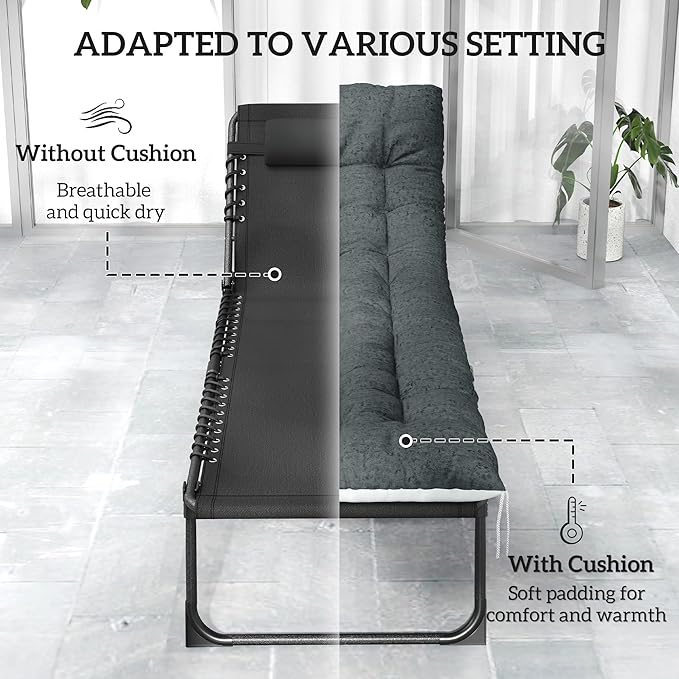Outsunny Chaise Lounge Chair Outdoor Set of 2, 5-Position Adjustable Outdoor - Image 5