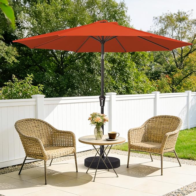 MEWAY 9ft Patio Umbrella Outdoor Table Umbrellas - Image 2