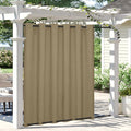 Easy-Going Linen Look Outdoor Curtains Waterproof Windproof Porch Curtains by Easy-Going
