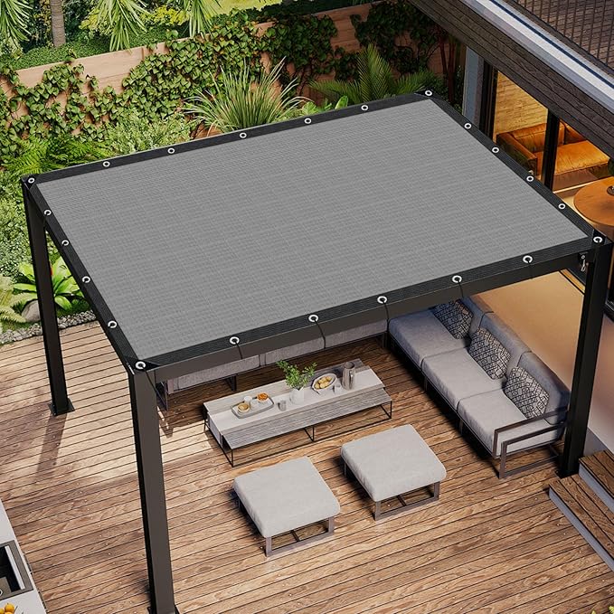 Sun Shade Cloth with Grommets, 90% UV Protection Shade Fabric, Pergola Shade - Image 6