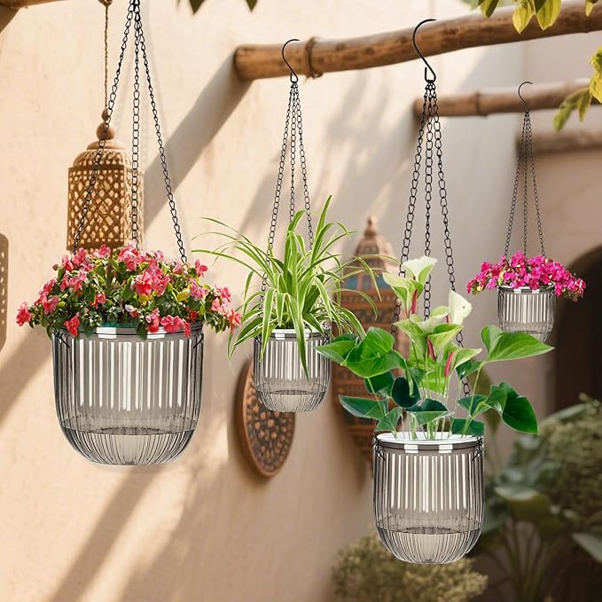 Self Watering Planters for Indoor Plants & Outdoor Plants Hanging Basket for - Image 4