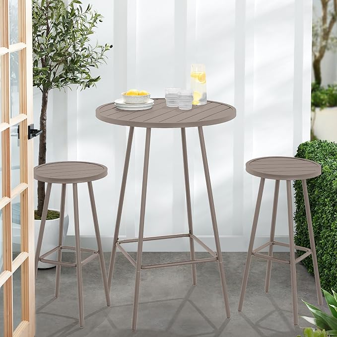 Best Choice Products 3-Piece Patio Dining Set, Bar Height, Outdoor Bistro Set - Image 7