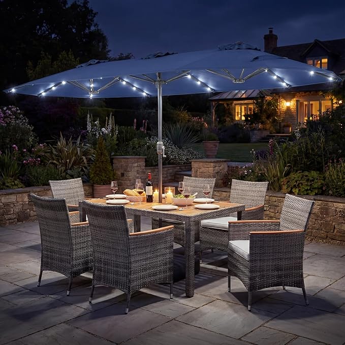 Tangkula 9 Pieces Rattan Outdoor Dining Set by TANGKULA
