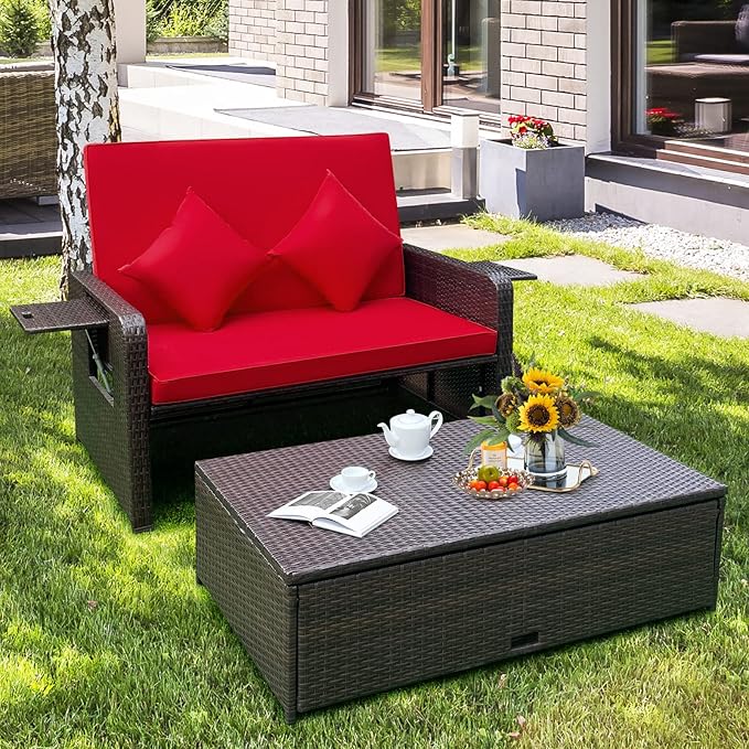 Tangkula Patio Rattan Daybed - Image 3