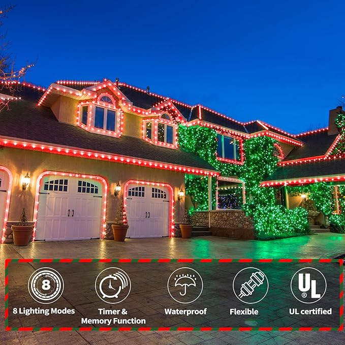200ft LED Rope Lights Outdoor, 1440 LED Flexible Tube Lights - Image 2