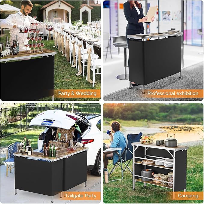 VINGLI 43" Portable Bar Table - Image 8