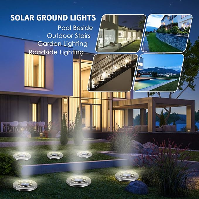 4.6inch Solar Lights Outdoor Waterproof, Solar Garden Lights Landscape Lighting - Image 5