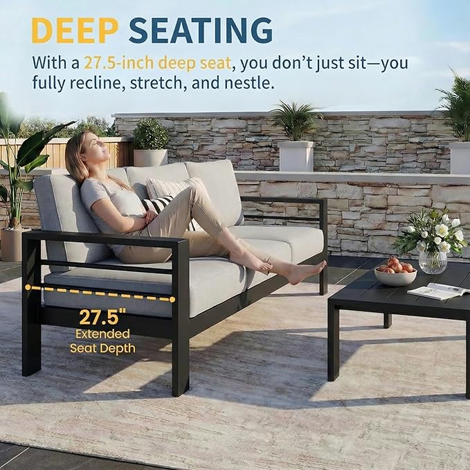 Solaste Aluminum Patio Furniture Set - Image 5
