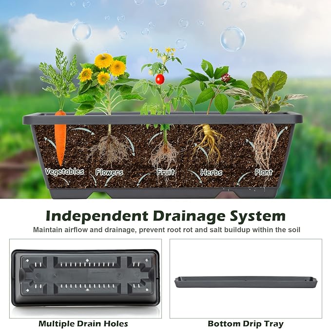 COSTWAY Vertical Raised Garden Bed, 5 Tier Planter Box - Image 6