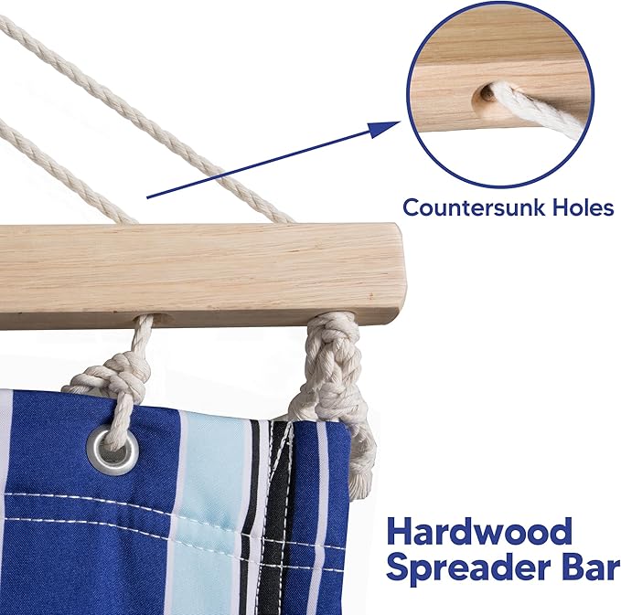 SUNCREAT Hammocks Quilted Fabric Hammock, Double Hammock - Image 5