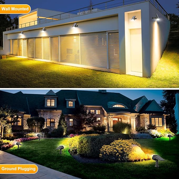 Fabrito 72 LEDs Solar Spot Lights Outdoor Waterproof, 3 Modes Landscape - Image 4