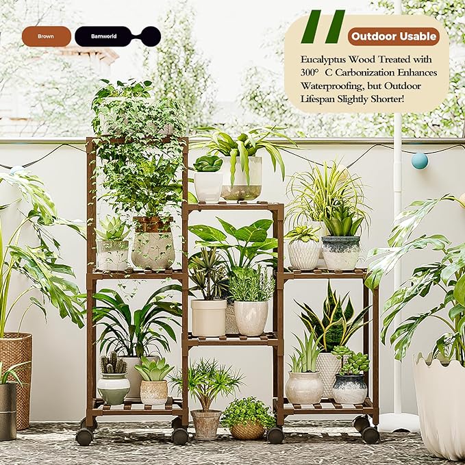 Bamworld Plant Stand with Wheels - Image 4