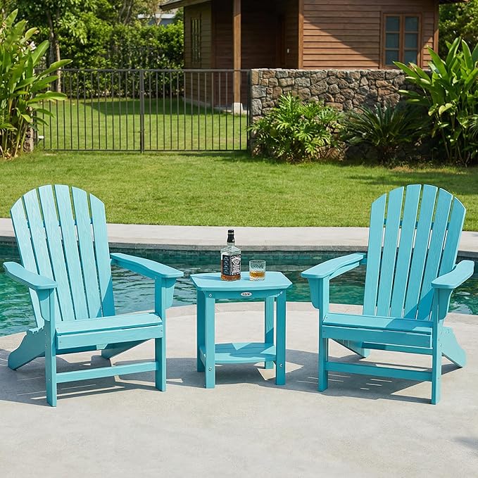 Y&M Outdoor Side Table, HIPS Adirondack Small Double Layer Table, Waterproof - Image 2