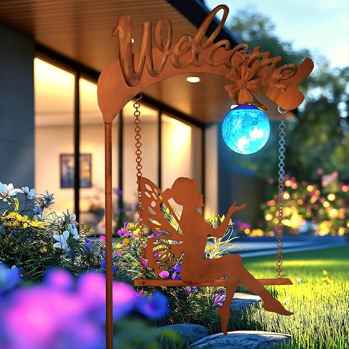HONGLAND Solar Garden Lights Outdoor Decor, Solar Fairy Lights Outdoor Moon by HONGLAND
