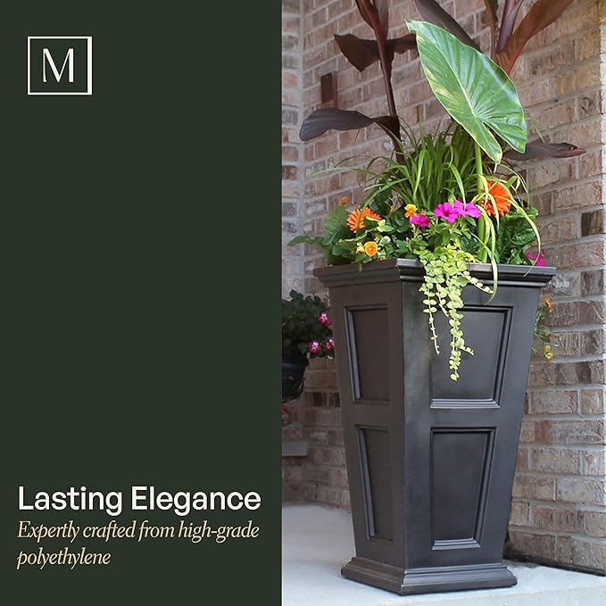 Mayne Fairfield 28-Inch Tall Planter – Self-Watering, Weather-Resistant Planter - Image 3