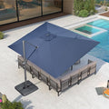 PURPLE LEAF Patio Umbrella 10' X 13' Rectangle Cantilever Umbrella Large by Unknown