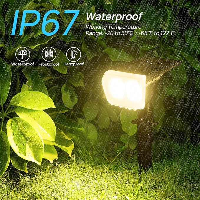 Consciot Solar Spot Lights Outdoor Waterproof, 24 LED Dusk-to-Dawn Solar - Image 5