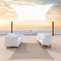 ColourTree 16' x 16' White Square CTAPS16 Sun Shade Sail Canopy Mesh Fabric UV by ColourTree
