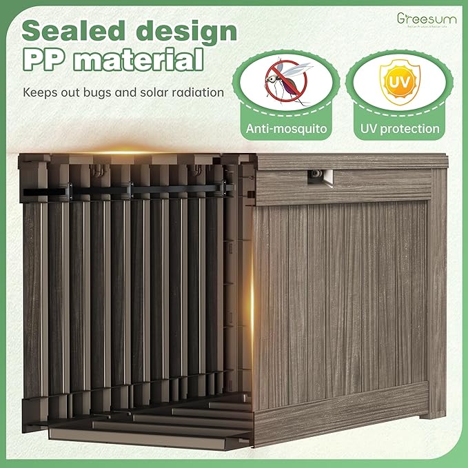 Greesum Outdoor Storage Box 120 Gallon Storage Bin - Image 6