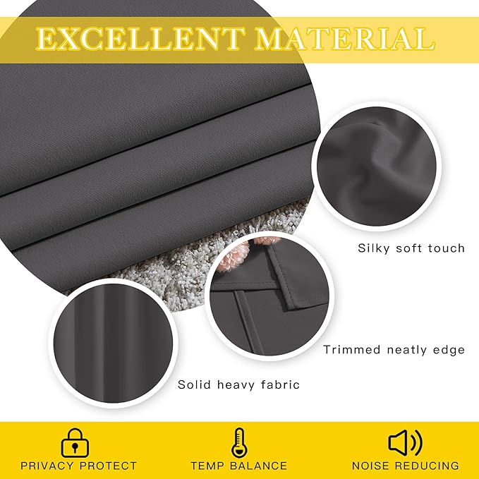 NICETOWN Blackout 102 inch Curtains - Image 5