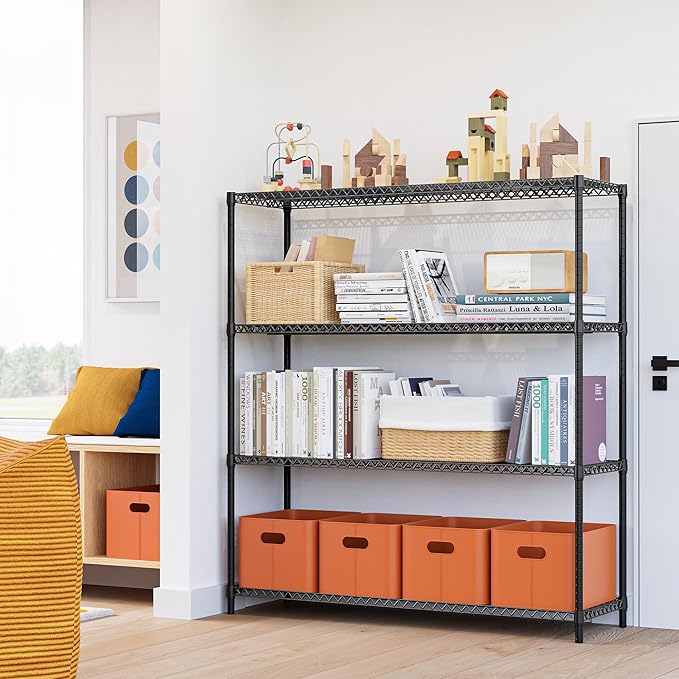 2800LBS 59" W 4 Tiers Storage Shelves Load, Metal Shelving Wire Metal Shelving - Image 4