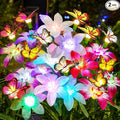 Garpar Solar Lily Lights with Swaying Butterflies, Upgraded Garden Solar Lights by GarparOutdoorSolarLights