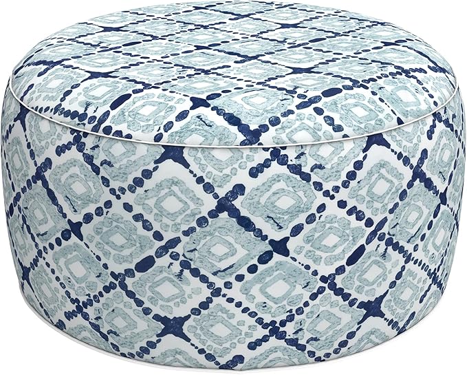 LVTXIII Outdoor Inflatable Ottoman, Fade-Resistant Round Footrest Stool D31”x by LVTXIII