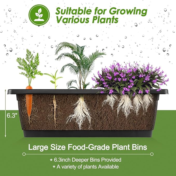 Suyncll Vertical Raised Garden Bed Planter Box, 5 Tiers Vertical Garden Planter - Image 4
