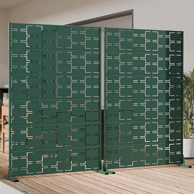 Casaphoria Metal Privacy Screen Outdoor, Drakgreen-Square - Image 2